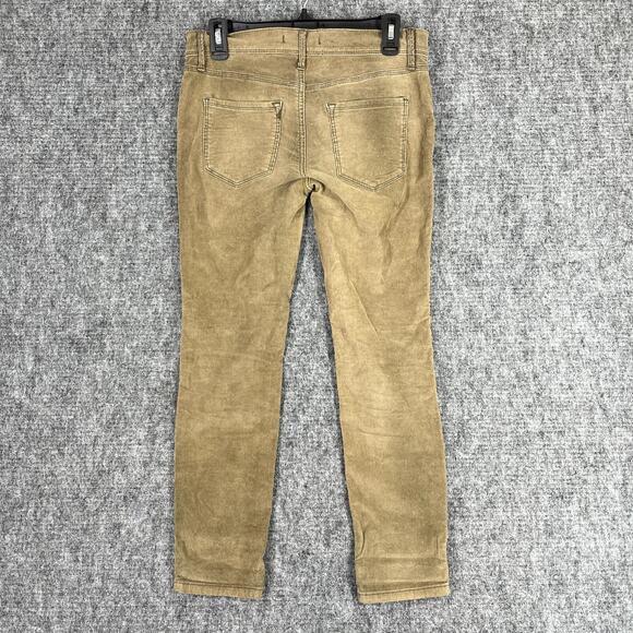 Free‎ People Womens Corduroy Skinny Pants/Jeans 26 Olive Stretch Casual FP - Picture 2 of 8